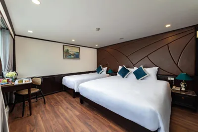 Deluxe-Doppel- oder Zweibettzimmer mit Meerblick — Amanda Cruise Ha Long Bay